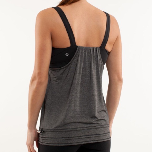 Lululemon Run: Back On Track Tank Heathered Black - Picture 2 of 16